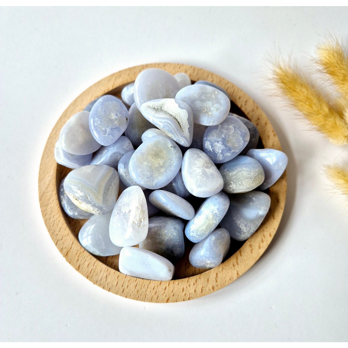 Blaue Achat - Trommelsteine - 3 cm (100 Gramm)