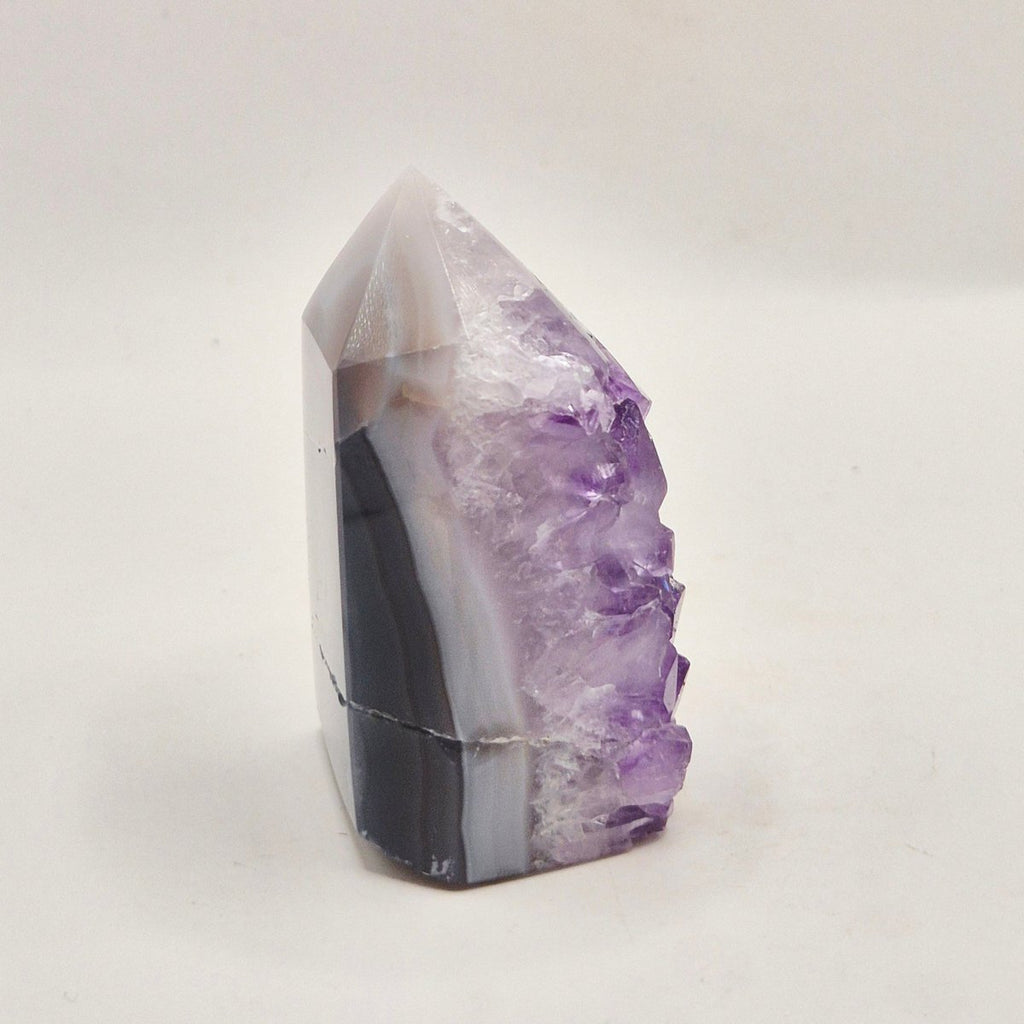 Amethyst Achat 88g – Edelstein mit natürlichen Achatbändern - SchatzStein