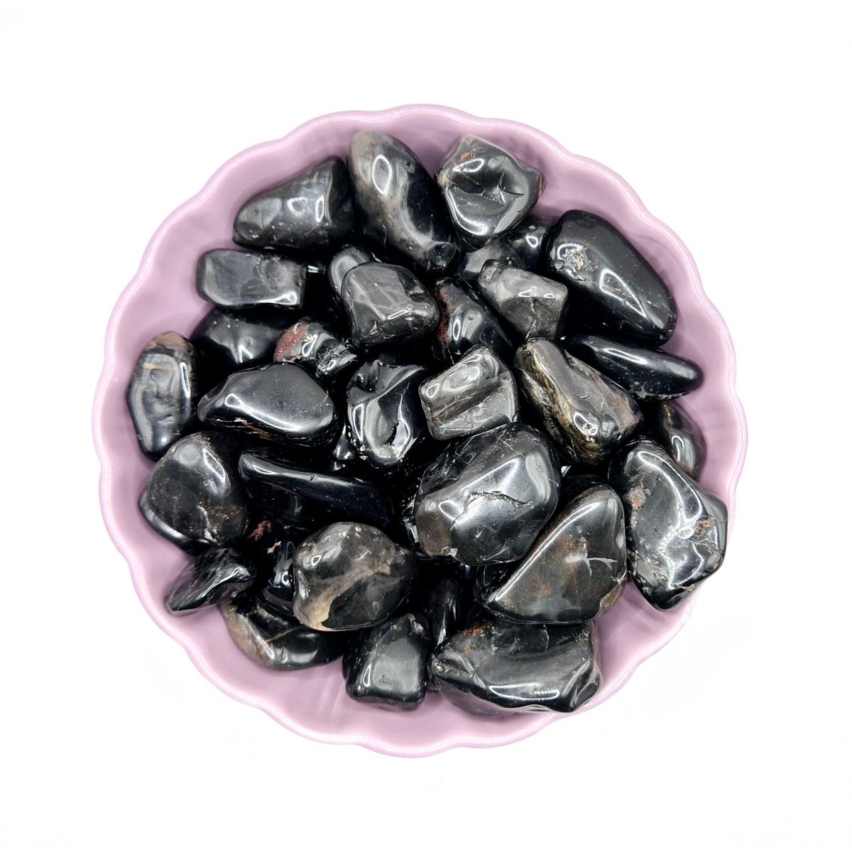 Schwarzer Onyx Trommelsteine, 3-4 cm