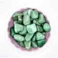 Kristallgrüne Quarz Trommelsteine, 2–4 cm