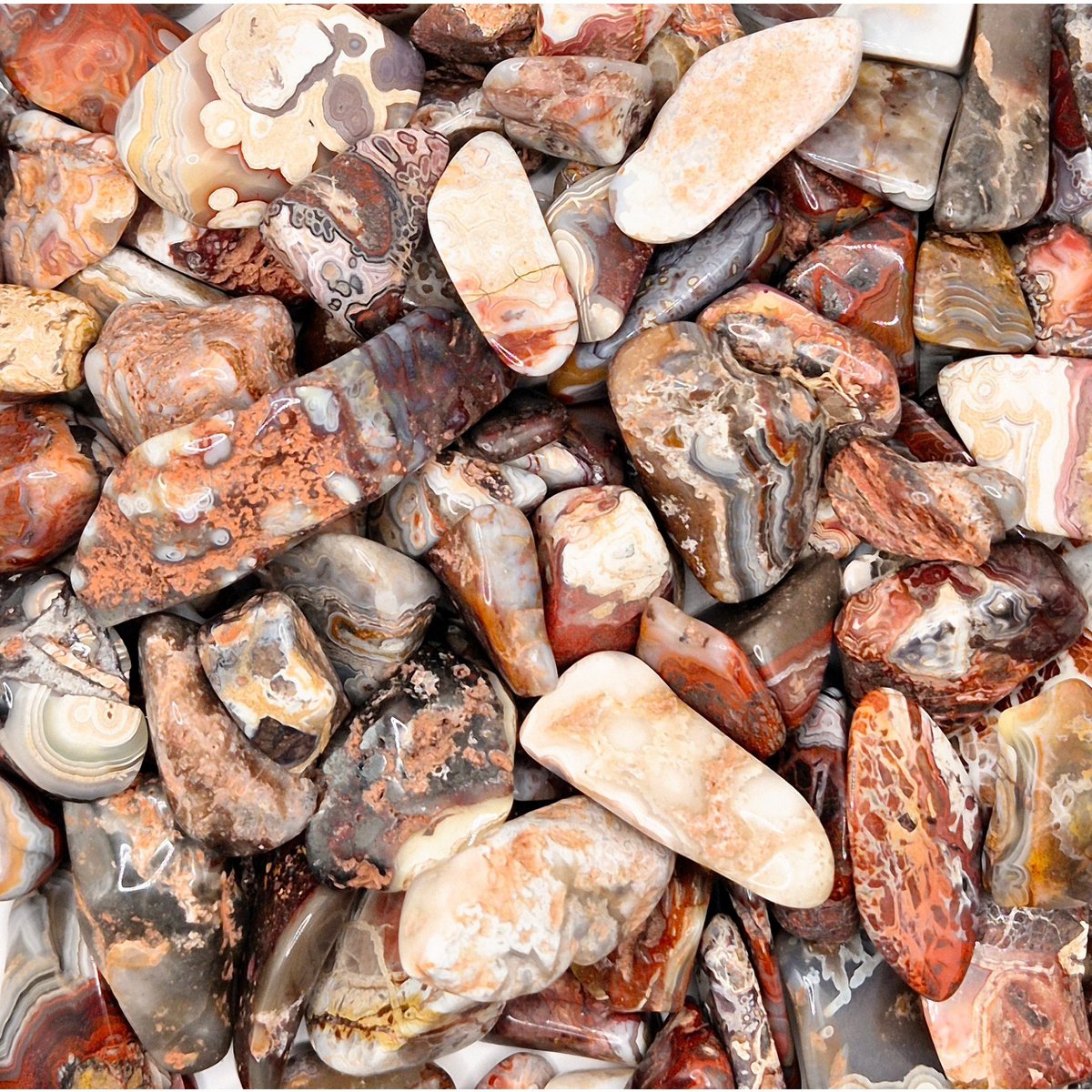 Crazy Mexican Achat Trommelsteine (1-3 cm, 100 Gramm) - SchatzStein