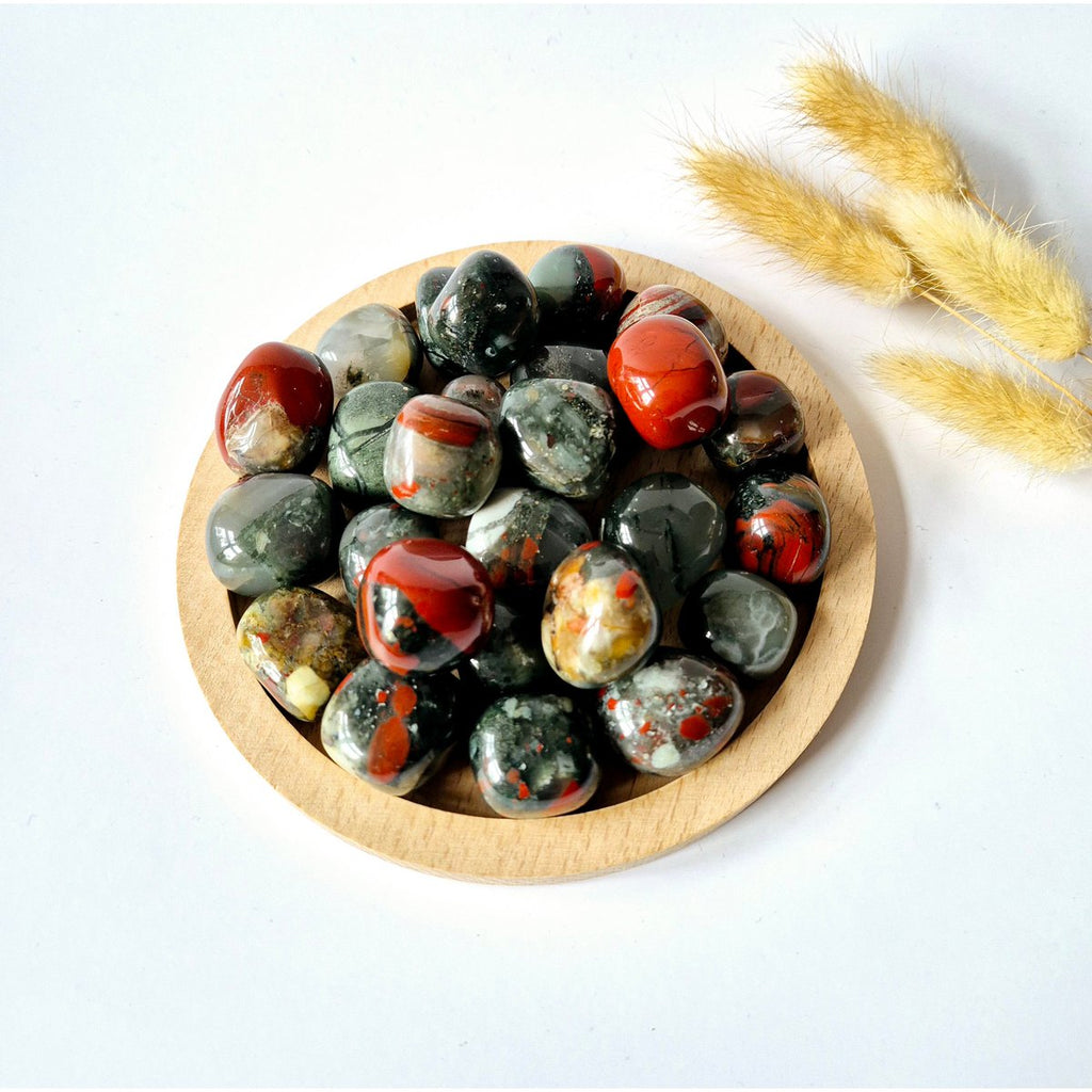 Afrikanische Blutsteintrommelsteine (2 cm | pro 100 Gramm)