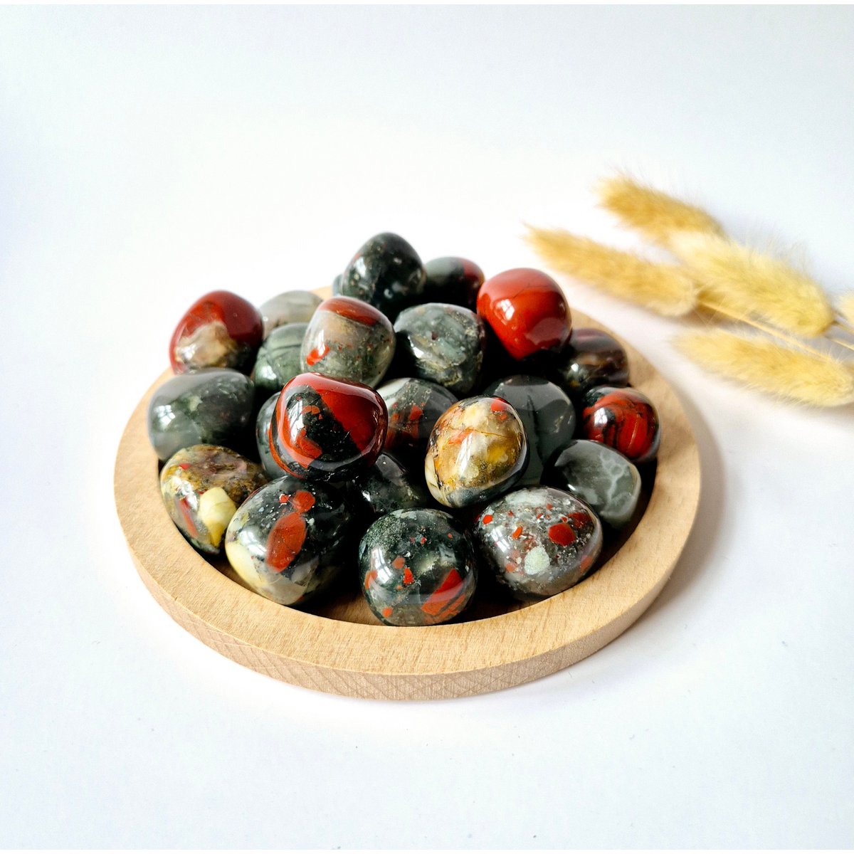 Afrikanische Blutsteintrommelsteine (2 cm | pro 100 Gramm)