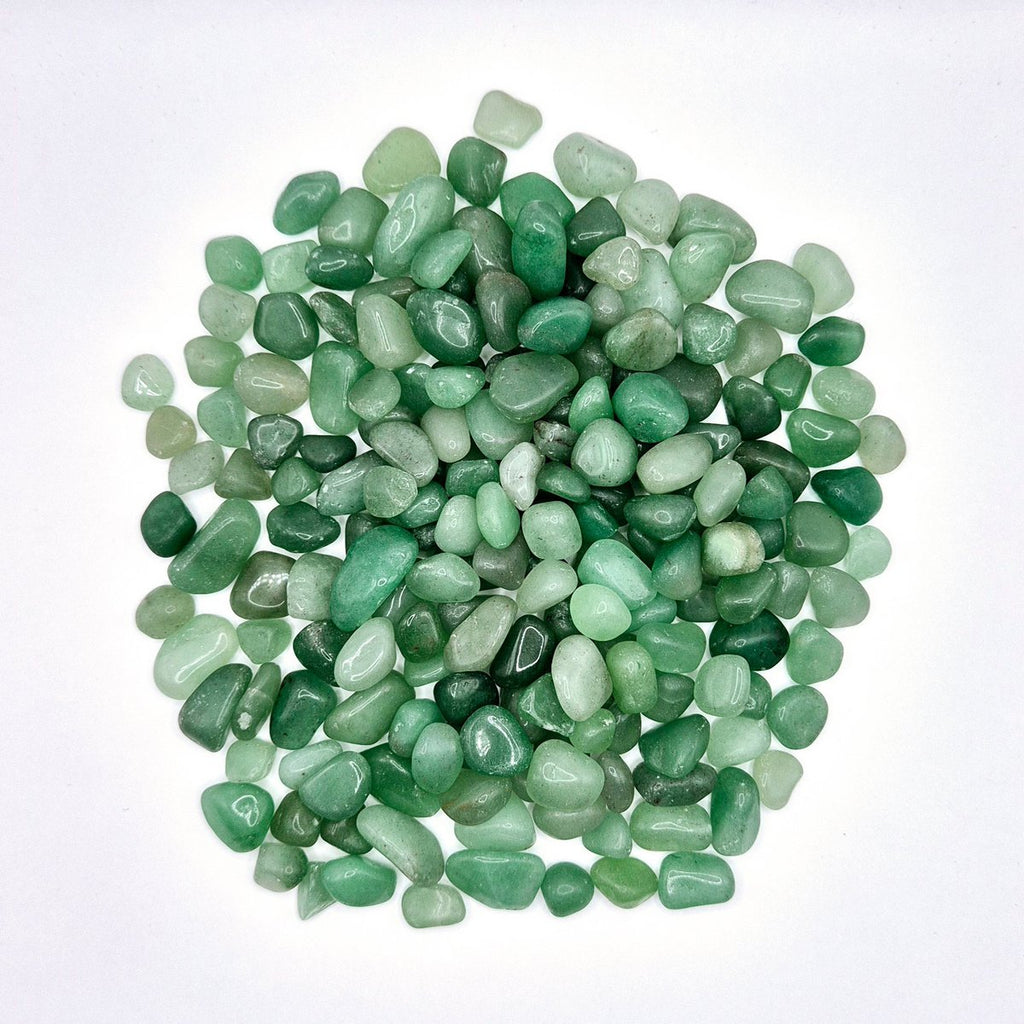 Kristallgrüne Aventurin Trommelsteine, 0,5–2 cm